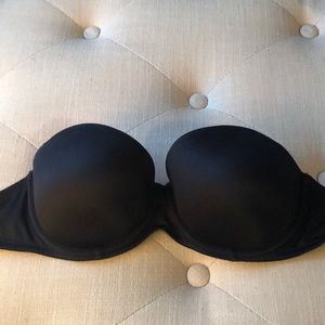 Strapless PINK Victoria Secret black push up bra